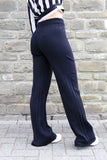 Black fabric trousers