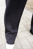 Black fabric trousers