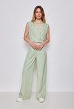 Short blazer vest - light green