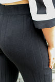 Black fabric trousers