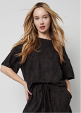 Oversize T-shirt with leopard print