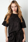 Oversize T-shirt with leopard print