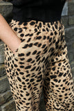 Pants with leopard print