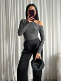 Top asymétrique - Argent