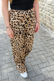 Pants with leopard print