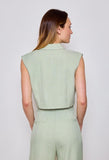 Short blazer vest - light green