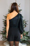 One-shoulder top - Black