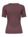 V-neck ribbed t-shirt