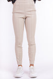 Leather trousers beige