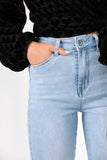 Skinny split jeans - light blue