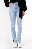 Skinny split jeans - light blue