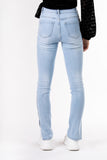 Skinny split jeans - light blue