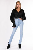 Skinny split jeans - light blue