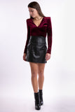 Leather skirt - black