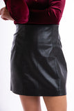 Leather skirt - black