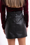 Leather skirt - black