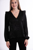 Blouse Dot Print - Black