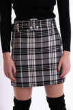 Skirt with belt - black / white