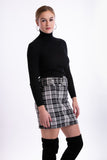 Skirt with belt - black / white