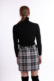 Skirt with belt - black / white