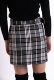 Skirt with belt - black / white