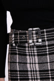 Skirt with belt - black / white