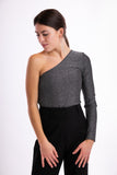 One-sleeved top - silver