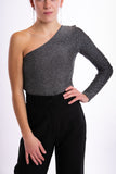 One-sleeved top - silver