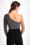 One-sleeved top - silver