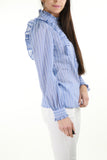 Striped blouse - sky blue