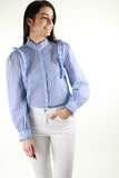 Striped blouse - sky blue