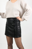 Black leather skirt