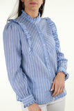 Striped blouse - sky blue