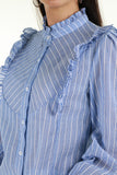 Striped blouse - sky blue