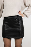 Black leather skirt