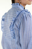 Striped blouse - sky blue