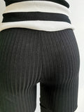 Split Leggings - Black