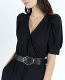 Belted jumpsuit - Black