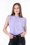 T-shirt with shoulder pads