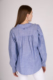 Oversized Statement Collar Blouse - Blue