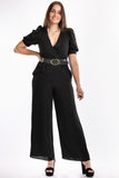 Belted jumpsuit - Black