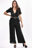 Belted jumpsuit - Black