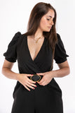 Belted jumpsuit - Black