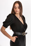 Belted jumpsuit - Black