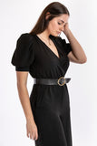 Belted jumpsuit - Black