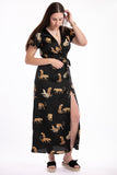 Kleid mit Leoparden-Print