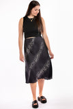 Skirt with zebra print - black/grey