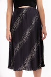 Skirt with zebra print - black/grey