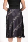 Skirt with zebra print - black/grey