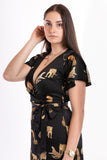 Kleid mit Leoparden-Print